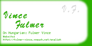 vince fulmer business card